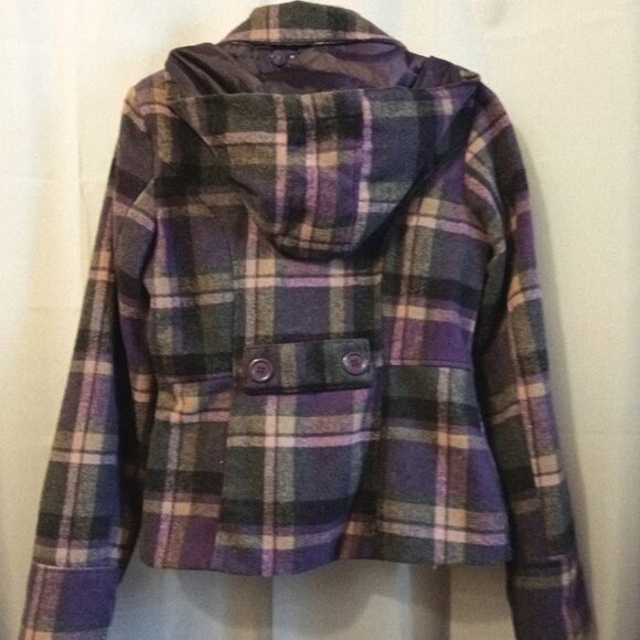 JOUJOU Waterproof Peacoat women XS Black Gray Purple winter jacket Double breast - Picture 6 of 12